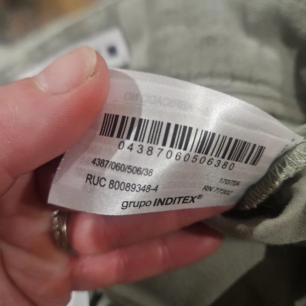 ZARA Linen Blend Belted Tapered Pants – Sage Green – NWT – Size US 6